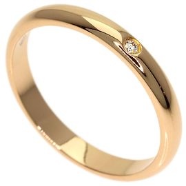 Cartier Pink Gold Band Ring with Diamond Other