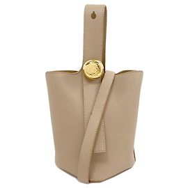Mini borsa a secchiello 2-way Pebble Loewe Sabbia