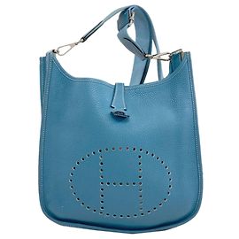 Hermès Borsa a tracolla Hermes Evelyne 3 PM Blue Jean Blu