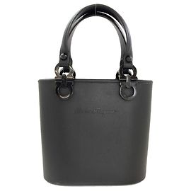 Salvatore Ferragamo Gancini Handbag Black