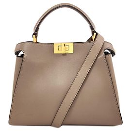 Fendi Peekaboo Essentially 2-Way Handtasche Grau