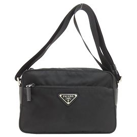 Borsa a tracolla in nylon Prada Nero
