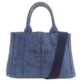 Borsa 2-Way Prada Canapa Mini Blu
