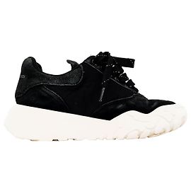 Baskets Court Chunky Alexander Mcqueen en daim noir Noir