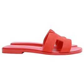 Hermès Oran Sandals in Orange Suede Orange