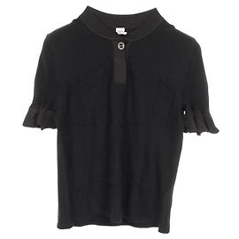 Hermès Hermes Parfroi Remix Wool Knit Top Black