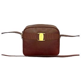 Borsa a tracolla in pelle Salvatore Ferragamo Marrone