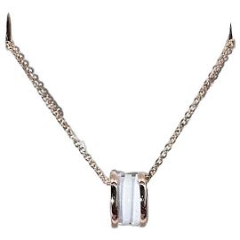 Bulgari Collana Bvlgari B.zero1 in ceramica bianca e oro rosa 18k D'oro