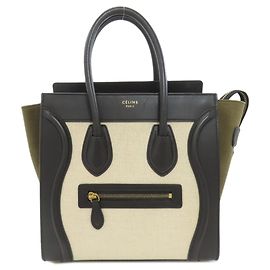 Céline Borsa Micro Luggage Celine Nero Bianco Verde