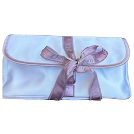 Dior Trousse de Toilette en Satin Blanc Blanc