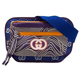 Gucci GG Nylon Handbag Blue Orange Purple