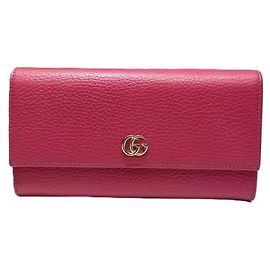 Portefeuille continental Gucci GG Marmont Rose