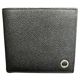 Bulgari Bvlgari Bi-fold Wallet for Men Black Blue