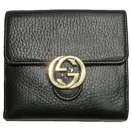 Gucci Interlocking G Tri-fold Wallet Black