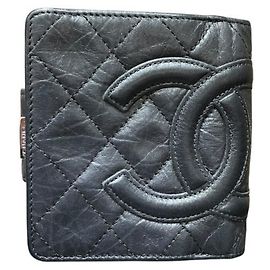 Portafoglio Bi-fold Matelassé Chanel Cambon Line Nero