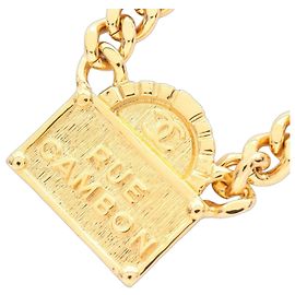 Collier CHANEL RUE CAMBON plaqué or Doré