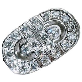 Bulgari Bvlgari 18K Weißgold Diamantring Silber