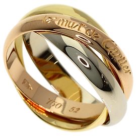 Cartier Trinity 18K Gold Band Ring Golden