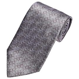 Cravate Gucci en soie grise Gris