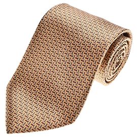 Ermenegildo Zegna Corbata de Seda Castaño Gris