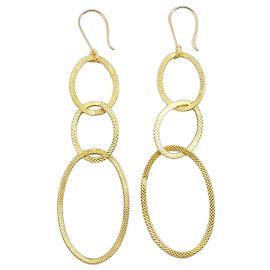 Autre Marque Orecchini pendenti in oro giallo 18K D'oro