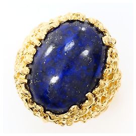 Autre Marque 18K Gelbgold-Ring mit Lapis Lazuli Golden