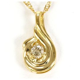 Autre Marque Collier en or jaune 18K avec diamant Doré