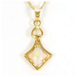 Autre Marque 18K Gelbgoldhalskette mit Opal Golden