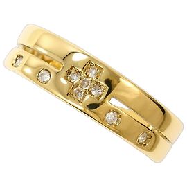 Autre Marque 18K Gelbgold-Ring mit Diamant Golden