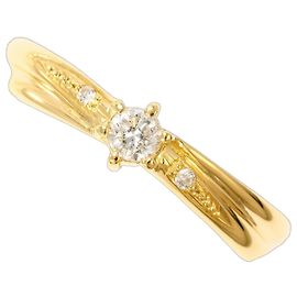 Autre Marque 18K Gelbgold-Ring mit Diamant Golden