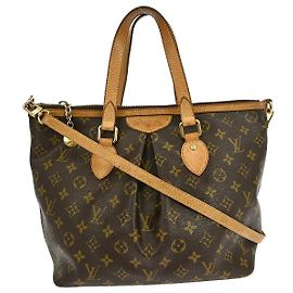 Borsa Louis Vuitton Palermo Monogram Canvas PM Marrone