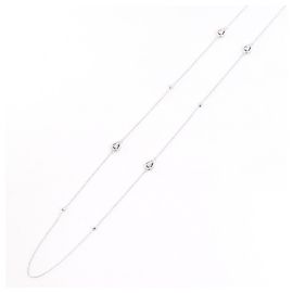 Autre Marque Colar de ouro branco 18K e diamantes Dourado