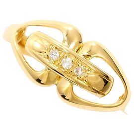 Autre Marque 18K Gelbgold-Ring mit Diamant Golden