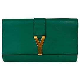Pochette Chyc en cuir Saint Laurent Vert