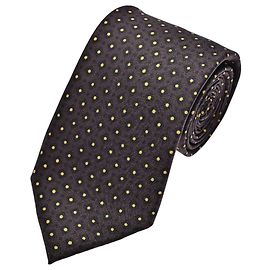 Gravata de seda Prada de bolinhas Amarelo Castanho escuro