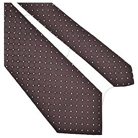 Autre Marque Luigi Borrelli Napoli Corbata de seda marrón Marrón oscuro
