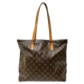 Louis Vuitton Monogram Cabas Mezzo Tote Bag Braun