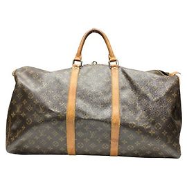 Bolso Louis Vuitton Monogram Keepall 55 Castaño