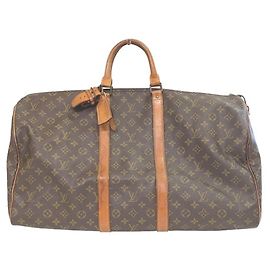 Bolso Louis Vuitton Monogram Keepall 55 Castaño