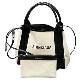 Borsa Balenciaga Navy Cabas XS Nero Bianco