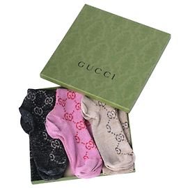 Gucci Lurex Stricksocken-Set mit GG-Monogramm Pink Andere