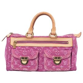 Borsa Louis Vuitton Neo Speedy Pink Monogram Denim Fuschia