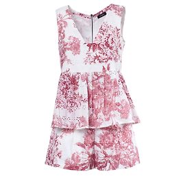 Max Mara Vestido de algodão com eyelet floral Max & Co Branco Outro