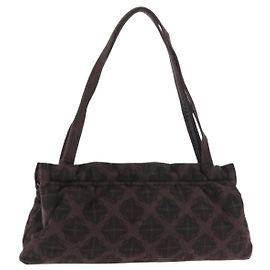 Borsa a tracolla BOTTEGA VENETA Cotone Marrone Auth bs35278 Marrone