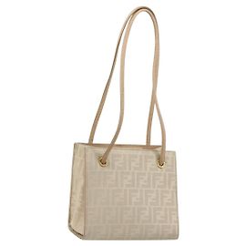 Borsa Tote FENDI Zucca Canvas Beige Auth 181178 Beige