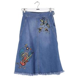 Falda Jamille bordada de algodón azul Zadig & Voltaire Azul