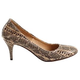 Lanvin Beige Exotic Leather Heels Beige