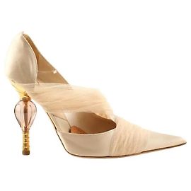 Décolleté Dior in pelle beige taglia 39 Beige