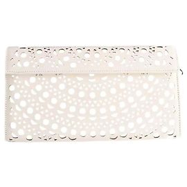 Alaïa leather handbag ecru Cream