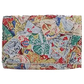 Alaïa Printed Cesar Leather Clutch Multicolor Multiple colors